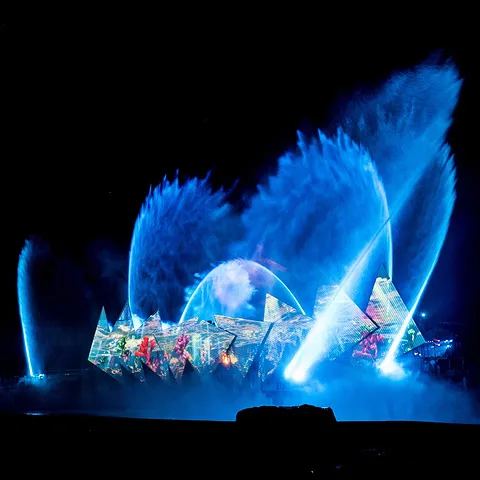 Проекционный проектор с одной остановкой, 3D-проектор воды, плавающий музыкальный фонтан, лазерное шоу