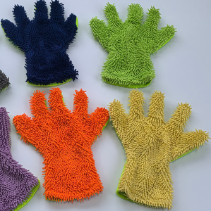 Kit de lavage de voiture en microfibre Chenille Greenwell Bleu Blanc Éponge fine non imperméable <span class=keywords><strong>Gant</strong></span> de lavage de voiture - Product Image 5