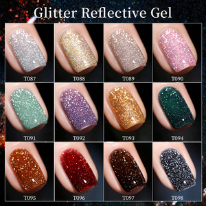 BORN PRETTY PRO Suministro de Uñas Esmalte en Gel UV Reflectivo Disco 2026 Rojo Navidad con Destellos Brillantes 15ml para Su Logo - Product Image 2