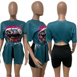 2022 נשים יבול טנק חולצות T חולצות חולצות גרפיטי קיץ טי סדיר חולצות בגדים סקסי גרפי Tees לנשים