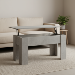 Mesa de Centro Gris Hormigón de 39.8x19.3x20.5 Pulgadas, Extensible, Moderna y Minimalista, Mueble para Sala de Estar - Product Image 2