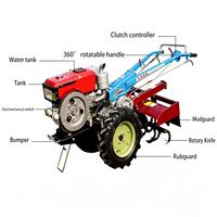 Tracteur à conducteur marchant directement de l'usine, avec charrue à disques, petit tracteur agricole pour le retournement et la culture des terres agricoles