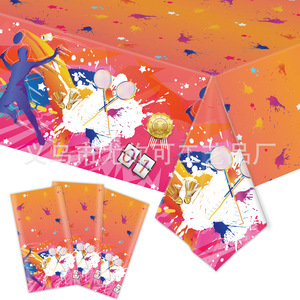 Ensemble de décoration sur le thème du badminton, assiettes en papier jetables, nappes, serviettes, gobelets pour anniversaires, événements de team building - Product Image 5