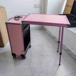 Maletín de manicura plegable <span class=keywords><strong>con</strong></span> <span class=keywords><strong>mesa</strong></span> y ruedas, diseño de patrón de dulces, escritorio de manicura plegable, estuche de viaje <span class=keywords><strong>para</strong></span> cosméticos - Product Image 3