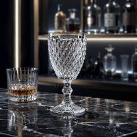 Verres à vin transparents modernes, épais et durables, pour hôtels et cadeaux, capacité 240/300 ml, style gobelet, vente en gros