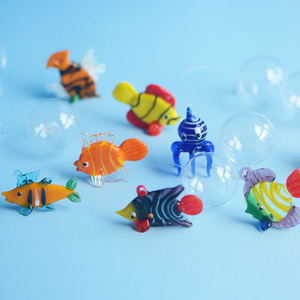 Décorations de paysage aquatique en verre écologiques faites à la main, poissons, hippocampes, poulpes, vie marine méditerranéenne, miniatures d'<span class=keywords><strong>aquarium</strong></span> - Product Image 3