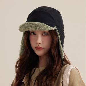 <span class=keywords><strong>Gorro</strong></span> <span class=keywords><strong>de</strong></span> 5 Paneles Sin Estructura para Mujer, <span class=keywords><strong>de</strong></span> Secado Rápido, para Exteriores, con Forro <span class=keywords><strong>de</strong></span> <span class=keywords><strong>Lana</strong></span> <span class=keywords><strong>de</strong></span> Cordero, <span class=keywords><strong>Gorro</strong></span> <span class=keywords><strong>de</strong></span> Invierno con Orejeras para el Frío - Product Image 4
