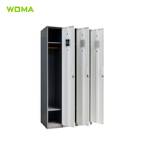 Casier de rangement en acier à 3 portes avec serrure électronique, armoire de rangement verrouillable et durable pour employés de bureau