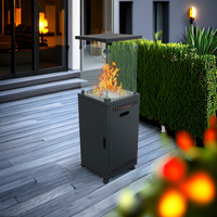 GARDENSUN Chauffe-terrasse carré au gaz pour jardin extérieur et restaurant, fabricant leader du secteur