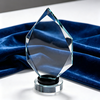 Ice Peak Vente en gros Trophée de récompense en verre cristal K9 vierge personnalisé 3d laser Graver plaques de trophée en verre cristal