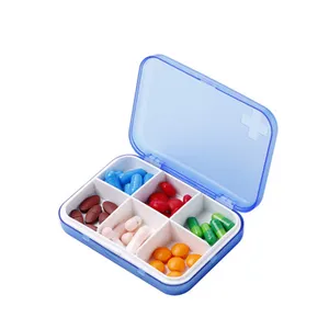 성인과 어린이 쉬운 완벽한 크기 휴대용 플라스틱 알약 상자
