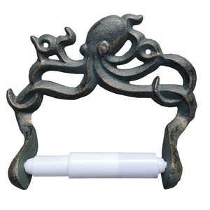 Porte-rouleau de papier <span class=keywords><strong>toilette</strong></span> rustique en fonte Antique, porte-papier mural, décoration pour cuisine et salle de bain - Product Image 5