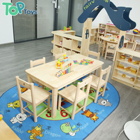 Set kursi meja balita kayu montesori Modern, furnitur kamar mandi kamar tidur, tempat tidur prasekolah kelas