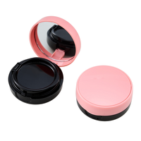 Étui compact de luxe pour fond de teint coussin d'air BB crème, étui compact personnalisé pour poudre compacte cosmétique ronde, étui compact correcteur avec miroir