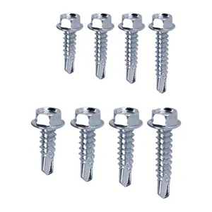 YH Fasteners Roofing Galvanized Hex Flange Head Bsd Thread Self Drilling Screws For Sheet Metal