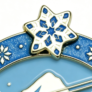 Aimant de réfrigérateur en métal émaillé personnalisé, imprimé UV 2D, thème amour moderne, paysage hivernal, souvenir pour anniversaire, fête des mères - Product Image 6