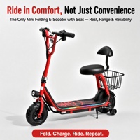 Trottinette électrique directe usine avec siège et panier, 36V 250W 3.0Ah Lithium, Bluetooth, 18-20km/h, éclairage LED, charge utile 80kg