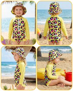 <span class=keywords><strong>Maillot</strong></span> de <span class=keywords><strong>bain</strong></span> une pièce pour fille, bébé, tout-petit, nourrisson, avec fermeture éclair, protection solaire UPF 50+, manches longues, pour 3M-4T, OEM ODM - Product Image 5