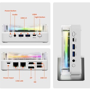 Mini <span class=keywords><strong>PC</strong></span> HD GenMachine avec processeur AMD Ryzen 9 7940HS 16 cœurs et 24 threads, DDR5 16/32, disque dur SSD 512 Go, Windows 11, Wifi6 pour jeux <span class=keywords><strong>PC</strong></span> - Product Image 3
