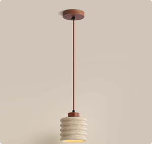 Lampe à <span class=keywords><strong>suspension</strong></span> minimaliste cordon réglable cylindre en <span class=keywords><strong>terrazzo</strong></span> fabriqué à la main pendentif en pierre personnalisable pour restaurants - Product Image 5