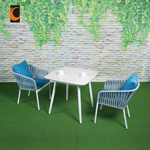 De lujo de <span class=keywords><strong>la</strong></span> moda de ocio nuevo estilo <span class=keywords><strong>Cuerda</strong></span> de vidrio <span class=keywords><strong>restaurante</strong></span> mesas de comedor y sillas para muebles - Product Image 2
