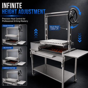 Stainless Steel Adjustable Portable Santa Maria &amp; <strong>Argentinian</strong> Style <strong>Grill</strong> for Camping and Outdoor Use - Product Image 2