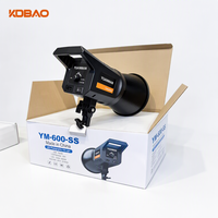 KdbaoYM600SS 100W Lumière d'appoint LED professionnelle portable pour photographie, température de couleur réglable 3200-6500K pour le streaming en direct