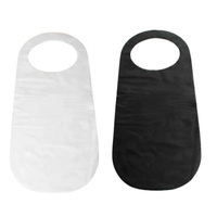 Tablier blanc noir non tissé jetable avec impression de logo de couleur