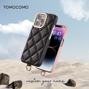 Fresh Fashion Promax Lanyard PU Funda de cuero para teléfono móvil para <span class=keywords><strong>Apple</strong></span> 13/14/15/16 Diamante estampado - Product Image 5