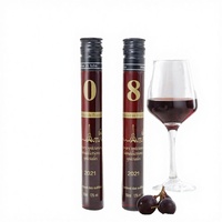 Verres à vin en verre borosilicate de haute qualité de 50 ml, 100 ml, 250 ml avec bouchon à vis, pour whisky, vodka, tequila, diffuseur, boîtes sérigraphiées prêtes à l'emploi