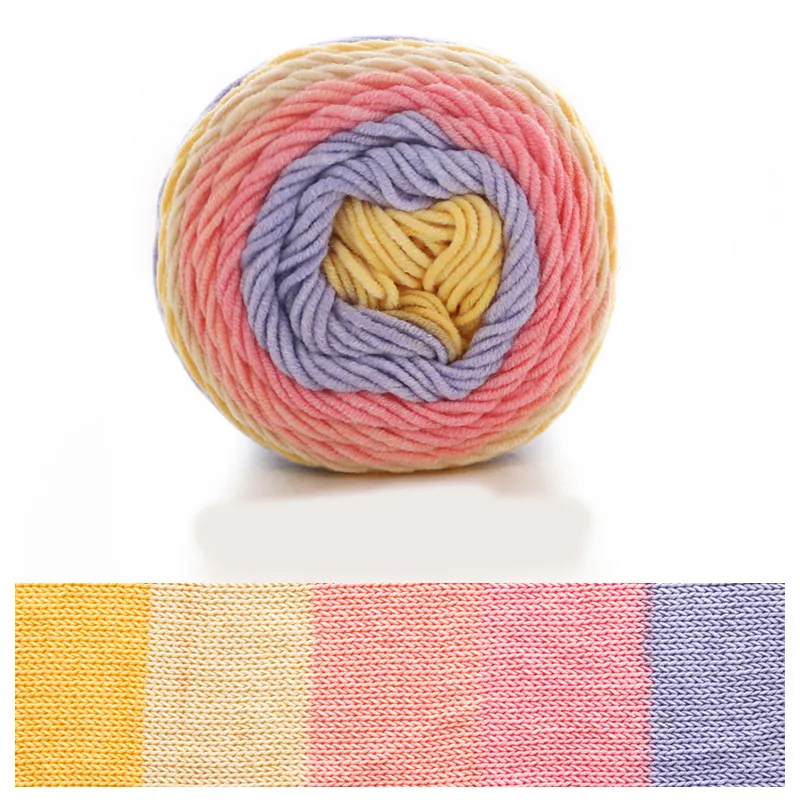 Hot Selling Hand Knitting Acrylic Material Milk Cotton Knitting Yarn 4ply Crochet Ball Milk Cotton Yarn For Baby