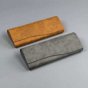 Estuche para Gafas de Sol de Color Sólido Vintage, Caja para Gafas Hecha a Mano con Textura de Piel de Cordero, Estuche Rígido con Tapa Abatible, Regalo Promocional de Lujo con Logotipo Personalizado - Product Image 2