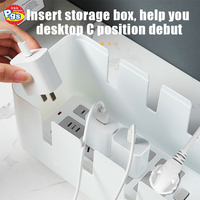 Prodigy CSB01 couvercle en bambou bureau multiprise gestion boîte de rangement en plastique vague câble organisateur Flexible conception fonctionnelle