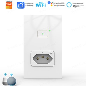 Brazil Outlet Smart Wall Power Socket Electrical PC <b>Touch</b> Panel <b>Switches</b> 10A - Product Image 2