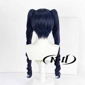 Perruque de cosplay résistante à la chaleur ND Ciel Phantomhive, taille moyenne, avec filet en maille rose - Product Image 4