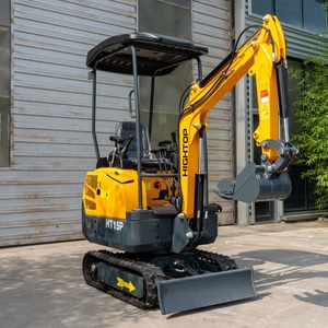 Excavadora de cadenas HT15PRO de 1.5 toneladas a precio económico, miniexcavadora hidráulica con batería de litio, 1 año de garantía - Product Image 1