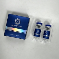 Boîte de présentation de peptides de qualité laboratoire avec logo personnalisé, en papier rigide pour flacon de 10 ml, usage de recherche uniquement