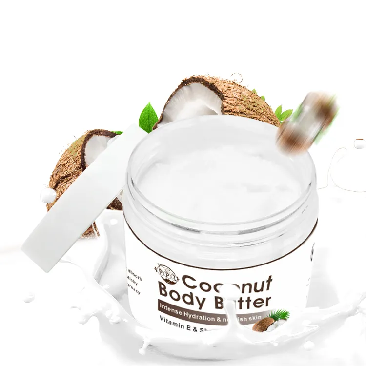 Manufacturers Private Label Skin Care For Dry Skin Moisturizing Whitening Organic Coconut Body Butter