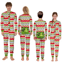 Mono navideño cálido con estampado de dibujos animados, pelele para Familia, novedad de invierno
