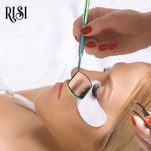 Nuevo espejo de pestañas <span class=keywords><strong>RISI</strong></span>, espejo de pestañas profesional de acero inoxidable, forma de corazón/cuadrado/luna, espejo de pestañas rosa, logotipo personalizado - Product Image 5