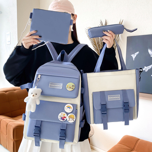 2025 Nueva Bolsa de libros escolares de moda para <span class=keywords><strong>5</strong></span> piezas conjunto de mochila escolar para estudiantes conjunto de mochila universitaria bonita - Product Image 5