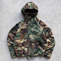 Veste coupe-vent de randonnée légère en softshell camouflage personnalisée pour homme, en nylon ripstop, avec capuche