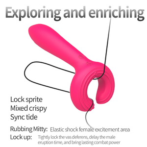 Masajeador de Punto G de 10 Frecuencias, Vibrador con Bloqueo de Esperma, Retardante del Trigémino, Dispositivo de Masturbación Compartido, Anillo de Bloqueo de Esperma - Product Image 2