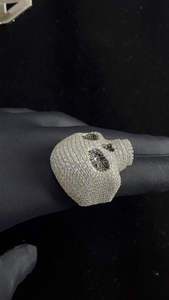 Premium Iced Out Diamond Skull <b>Ring</b> for <b>Men</b> 925 Sterling <b>Silver</b> Hip Hop Jewelry for Daily Use Party Wear and Rap Style Look - Product Image 5