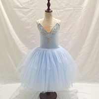 Robes de ballet de performance bleues, roses, noires, rouges, tutu classique professionnel, justaucorps, tenue de danse