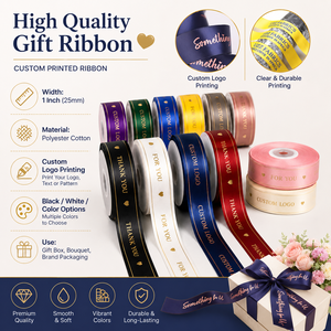 High Quality Custom Colorful Gift Grosgrain <strong>Ribbon</strong> 1 Inch Width <strong>Black</strong> White <strong>Ribbon</strong> for Wrapping Gift Box - Product Image 5