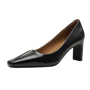 Elegant Women's <b>Pointed</b> <b>Toe</b> Pumps Genuine Leather Slip-On Ankle Strap Heels Black Summer Autumn Comfort Rhinestone High Heeled - Product Image 6