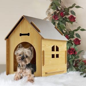 Moderno sólido grande exterior gato perro mascotas casas jaula MUEBLES CAMA DE MADERA - Product Image 1