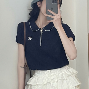 Polo de manga corta de marca de diseñador para mujer, camisetas informales cómodas a la moda de verano, proveedor OEM de alta calidad - Product Image 4