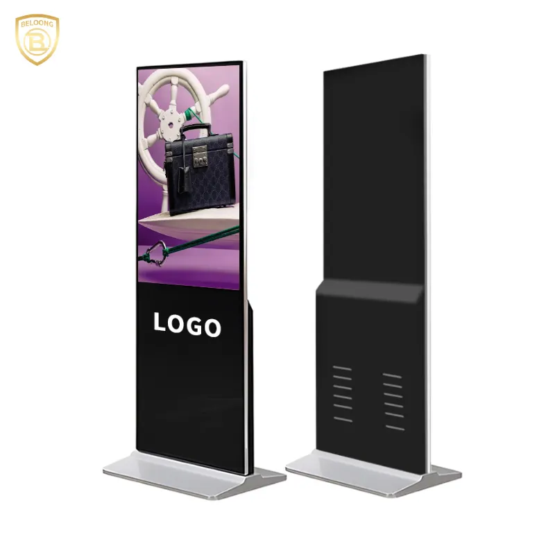 55 Inch Vloerstandaard Digitale Bewegwijzering En Toont Android Touchscreen Kiosk Netwerk Digitale Marketing Reclame Display Totem